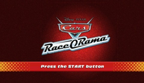 Cars Race-O-Rama title screen for PSP